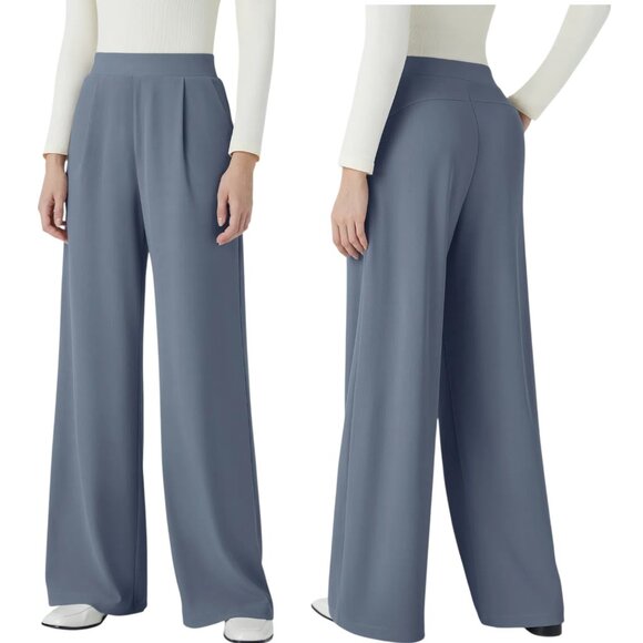 Halara Flex™ High Waisted Body Sculpt Waist-Slimming Wide Leg Pants - Blue - XL - Picture 1 of 8